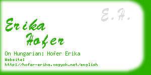 erika hofer business card